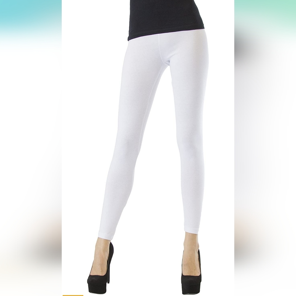 D&K Monarchy Women cotton Leggings whithe One Size